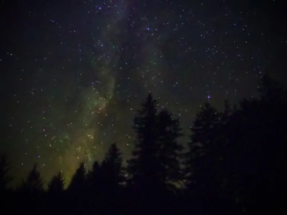 Milky Way and stars above Cherry Springs State Park